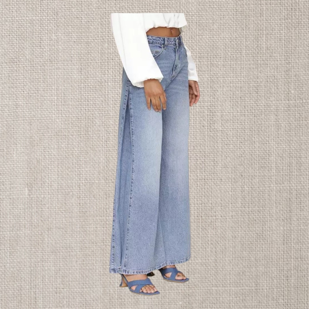 Avec Les Filles Light Blue Flare Jeans